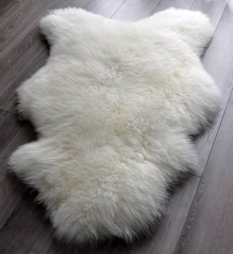 Ovčí kožušina 100% prírodná 126 - 140 cm - biela