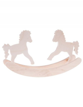 Drevení hojdací koníci - pohybliví 19 cm