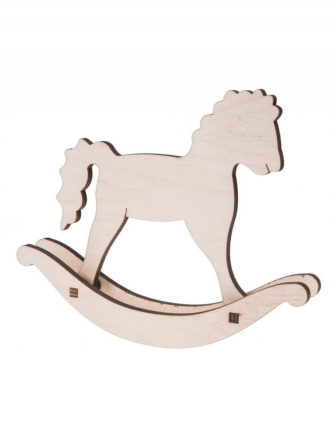 Drevený hojdací koník - 20 cm