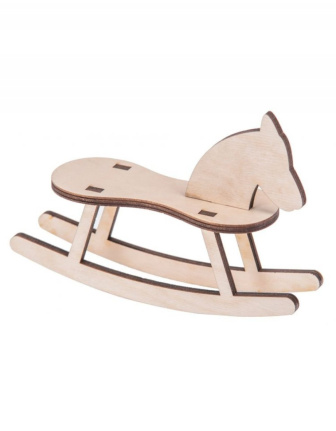 Drevený hojdací koník - 15 cm