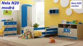 Posteľ Nela N20 180/90 cm - MODRÁ + matrac a rošt ZADARMO