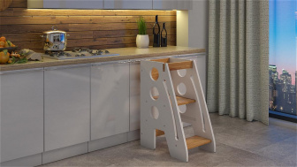 Náučná veža Helper New biela-sosna