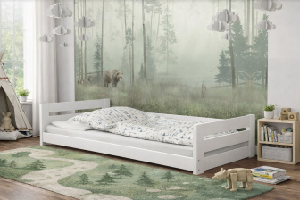 Posteľ z masívu Betka 160/80 cm - BIELA + rošt ZADARMO