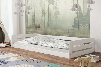 Posteľ z masívu Betka 200/90 cm - BIELA + rošt ZADARMO