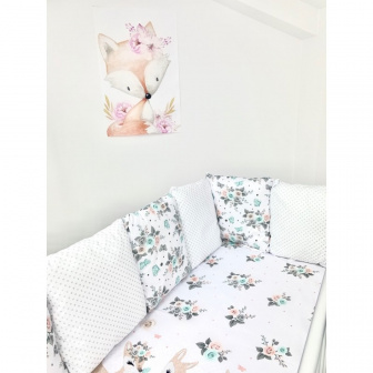 Postieľka s kompletnou výbavou modulová - lapač snov bordol