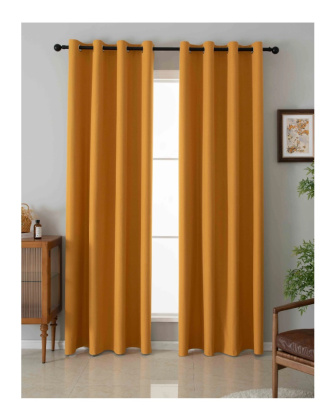 Záves Panama 140/250 cm s oky - horčicová