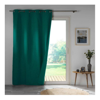 Záves Panama 140/250 cm s oky - tmavo zelená