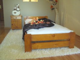 Posteľ masív Európa - JELŠA 80 x 200 cm + matrac MEDICAL+ rošt ZADARMO