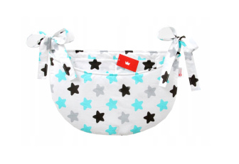 Závesný vreckár na postielku - hviezda tyskysová