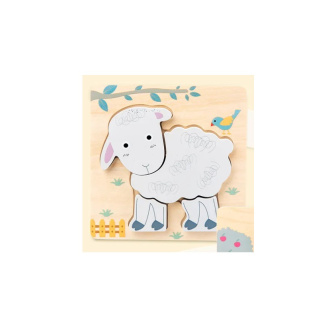Detská drevená vkladačka - ovečka