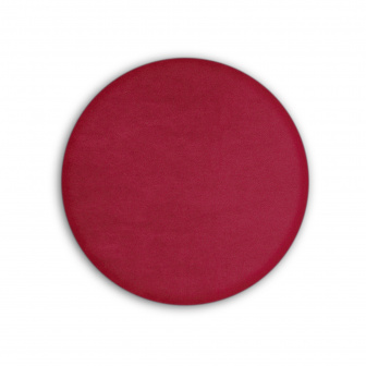 Čalúnený nástenný panel kolo - priemer 40 cm, výška 5 cm - rubínová