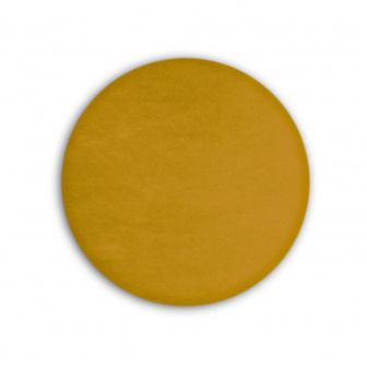 Čalúnený nástenný panel kolo- priemer 20 cm, výška 3 cm - hořčicová