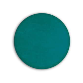 Čalúnený nástenný panel kolo - priemer 20 cm, výška 5 cm - zelenomodrá