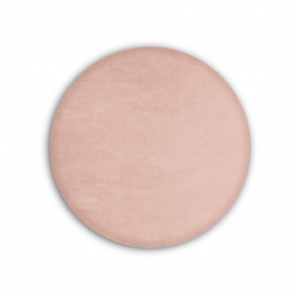 Čalúnený nástenný panel kolo - priemer 20 cm, výška 5 cm - světlo růžová