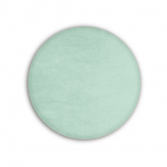 Čalúnený nástenný panel kolo - priemer 20 cm, výška 3 cm - mátová