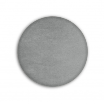 Čalúnený nástenný panel kolo - priemer 50 cm, výška 3 cm - šedá