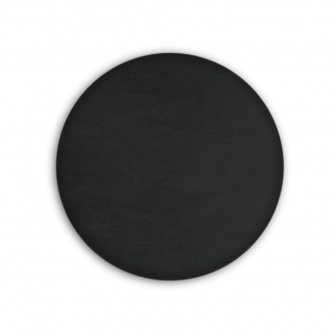 Čalúnený nástenný panel kolo - priemer 20 cm, výška 3 cm - čierna