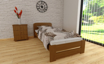 Posteľ Petra 80x200 cm masív borovica - dub + rošt ZADARMO