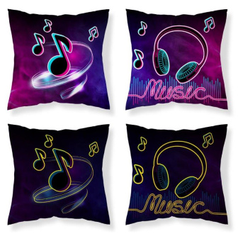 Detské obliečky na vankúš 40x40 cm - fluoreskujúce / vzor PF009