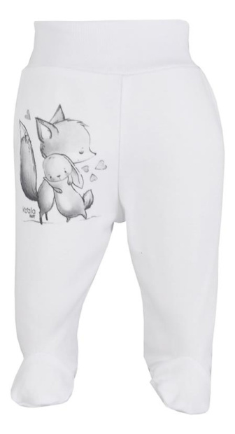 Dojčenské bavlnené polodupačky Foxy bílé