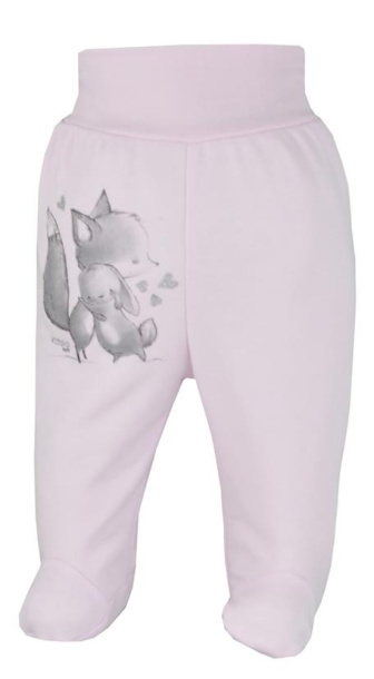 Dojčenské bavlnené polodupačky Foxy ružové