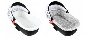 Obojstranné polstrovanie do korbičky + matrac - srdiečka