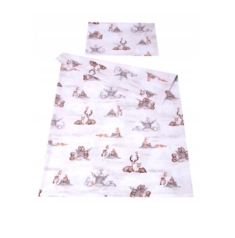 Obliečky do postielky 120/90 cm - Zvieratká pri pni