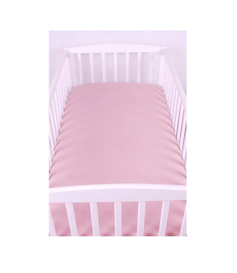 Mušelínové prestieradlo s gumkou 60x120 cm - růžová