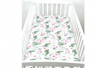 Plachta bavlnená s gumka 120/60 cm - kviety