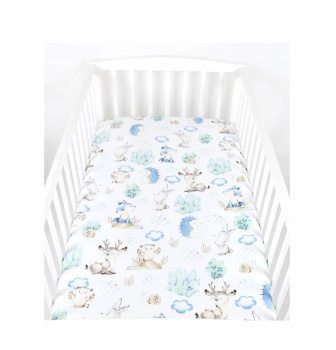 Plachta bavlnená s gumka 120/60 cm - zvieratká