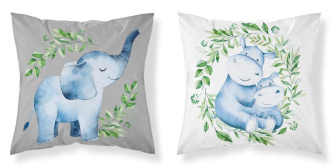 Detské obliečky na vankúš 40x40 cm - Sloník / Hrošíci