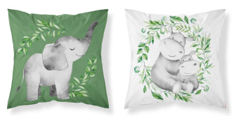 Detské obliečky na vankúš 40x40 cm - Hrošíci / Sloník