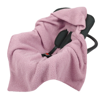 Zavinovacia deka do autosedačky - ružová