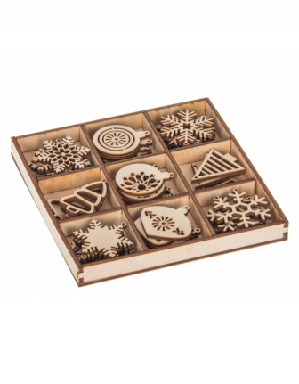 Drevená dekoračná sada - Vianočné