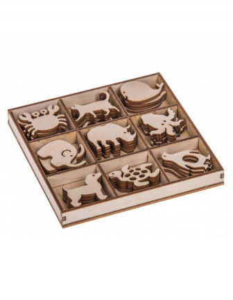 Drevená dekoračná sada - Zvieratká