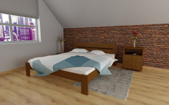 Posteľ masív Šárka 180 x 200 cm - DUB + rošt ZADARMO