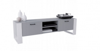 Stolík RTV Aspect - šedá/biela