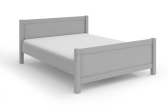 Posteľ z masívu Antoaneta 180x200 cm - ŠEDÁ + rošt ZADARMO
