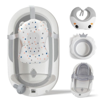 Detská vanička PupyHou + príslušenstvo 7 dielov - šedá