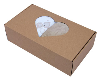 Velvet bavlnená deka 100 x 75cm - darčekové balenie/ medvedik