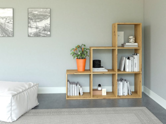 Regál, knihovna Vistana - dub artisan