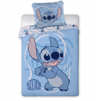 Detské obliečky do postieľky 100/135 cm - Stitch / modrá