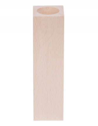 Drevený svietnik - 1 sviečka, hranatý