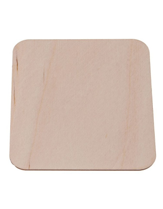 Drevený servírovací podtáček - 10x10 cm - oblý