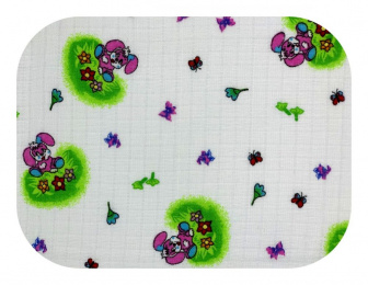 Plienka potlač zajíček v tráve