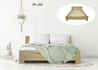 Posteľ z masívu borovice TK 03 - 90x200 cm - PRÍRODNÁ + rošt ZADARMO