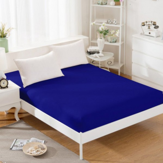 Jersey plachta s gumkou 180/200 cm ECONOMY - tmavo modrá