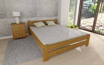 Posteľ masív Union - JELŠA 120 x 200 cm + rošt ZADARMO