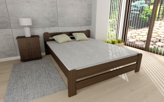 Posteľ masív Union - ORECH 160 x 200 cm + rošt ZADARMO