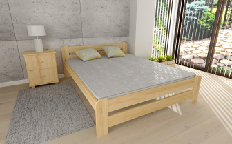 Posteľ masív Union - PRÍRODNÁ 160/200 + matrace RELAX + rošt ZADARMO
